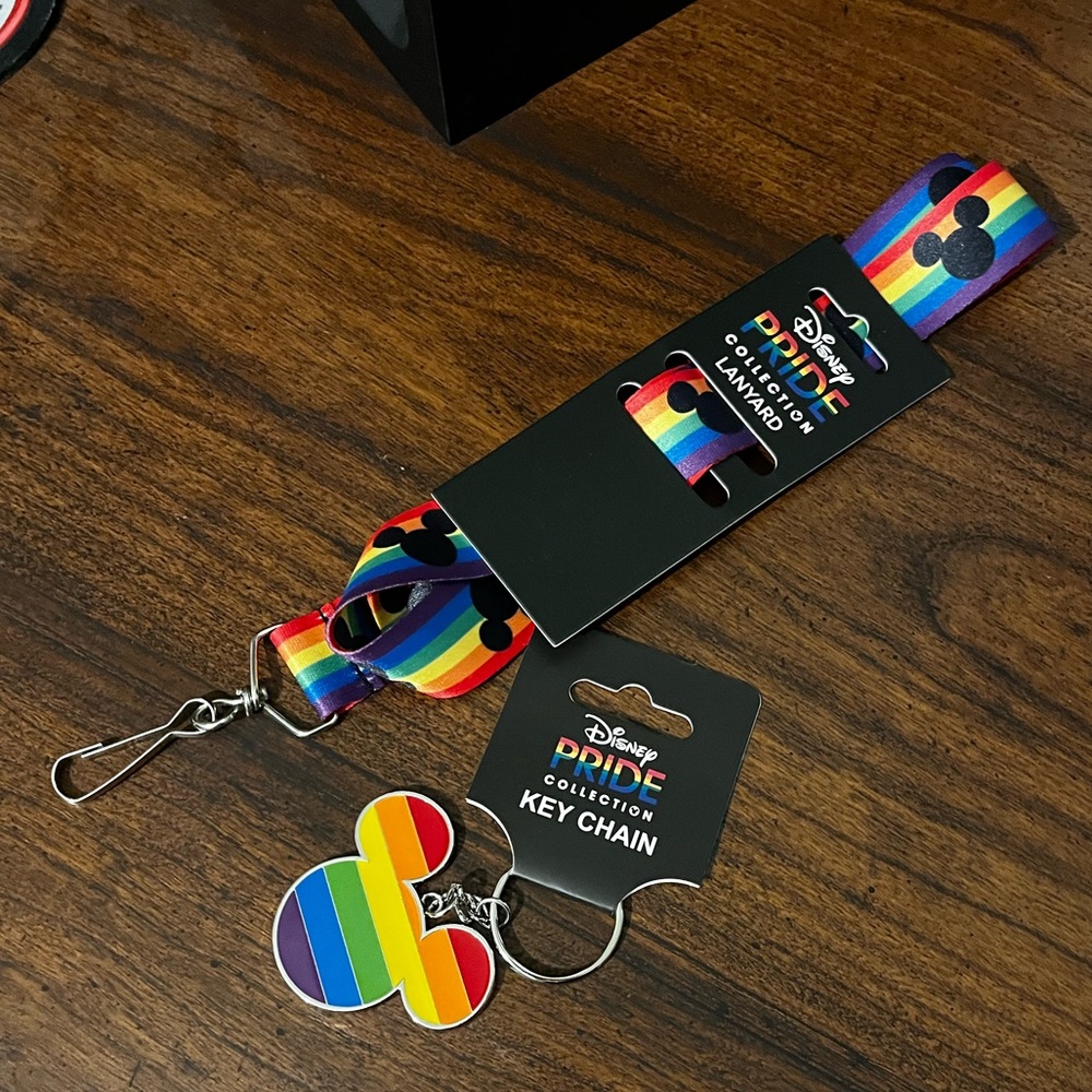 Disney Mickey Mouse Pride Lanyard and Keychain